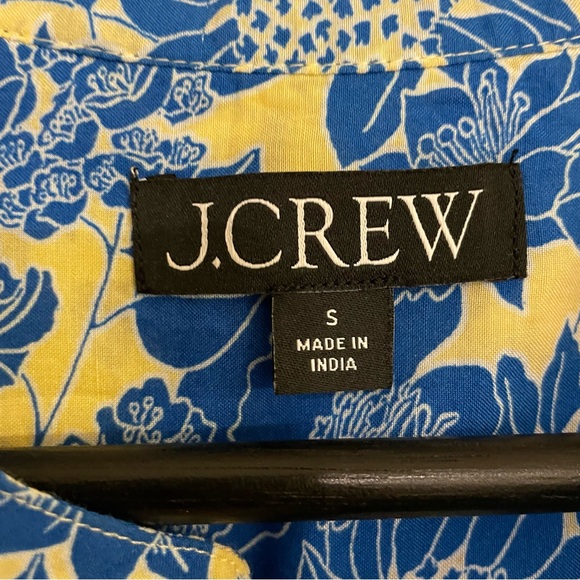 J. Crew Sleeveless Ruffle Trim Top in Blue Floral Small - Picture 3 of 7